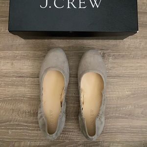 J Crew Emma Suede Ballet Flats, Taupe US 6